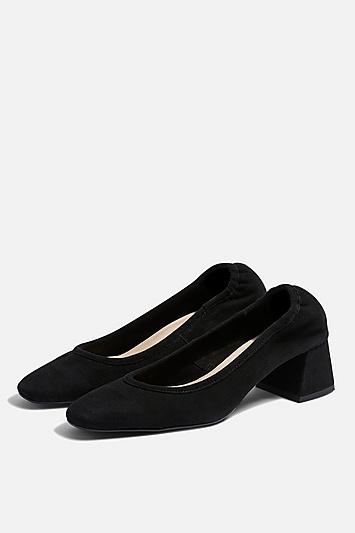 Topshop Jemima Black Soft Low Back Shoes