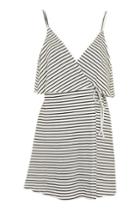 Topshop Striped Wrap Sundress