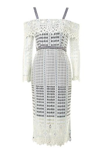Topshop Cold Shoulder Chain Detail Dress