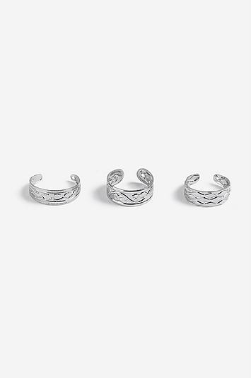 Topshop *engraved Toe-ring Pack