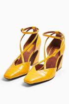 Topshop Ghost Ochre Cross Front Court Shoes