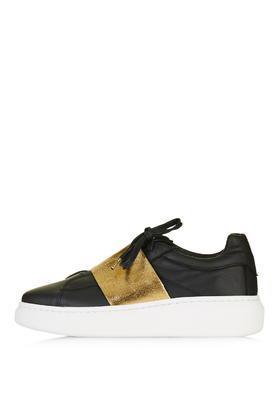 Topshop Turin Metallic Elastic Trainers