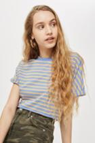 Topshop Striped Crop T-shirt