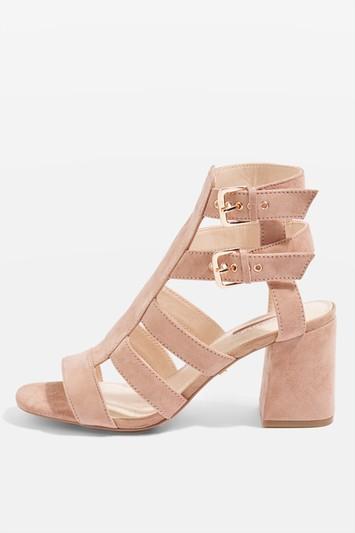 Topshop Nia Buckle Mid Heel Sandals