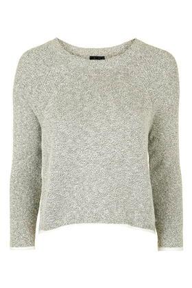 Topshop Textured Twisted Knit Raglan Top