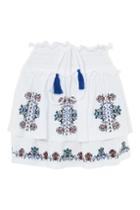 Topshop Embroidered Tiered Mini Skirt