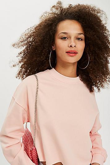 Topshop Crop Sweatshirt