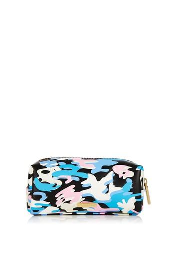 Topshop *multi Coloured Camouflage Make Up Bag By Skinnydip