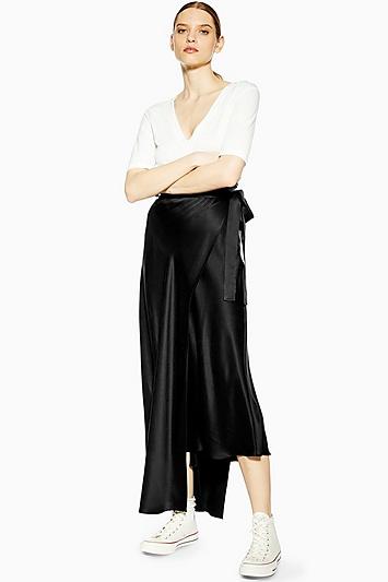 Topshop *double Layer Silk Skirt By Boutique