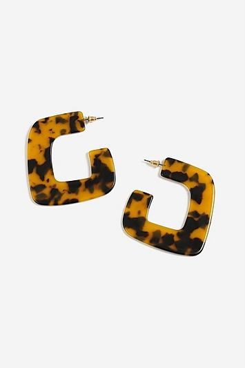 Topshop Chunky Tort Hoop Earrings