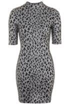 Topshop Knitted Animal Jacquard Dress