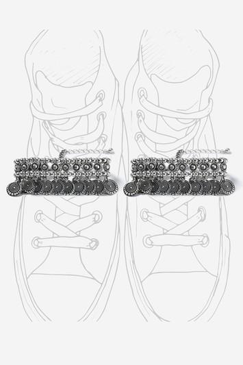 Topshop Ethnic Engraved Double Anklet