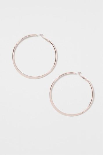 Topshop Rose Gold Flat Hoop Earrings