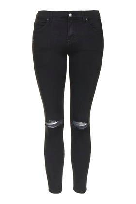 Topshop Petite Moto Rip Leigh Jean
