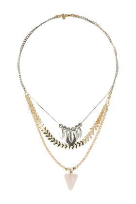 Topshop Facet And Chain Wrap Multirow Necklace