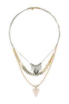 Topshop Facet And Chain Wrap Multirow Necklace