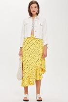 Topshop Polka Dot Asymmetric Skirt