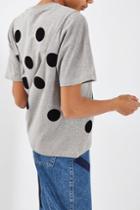 Topshop Polka Flocked T-shirt By Boutique
