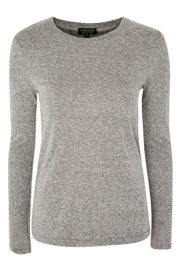 Topshop Long Sleeve Crew Neck Top