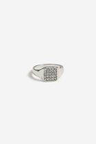 Topshop *square Face Crystal Stone Ring