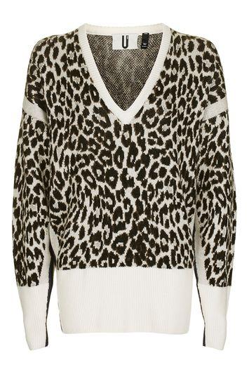 Topshop *exhall V Neck Jumper By Unique