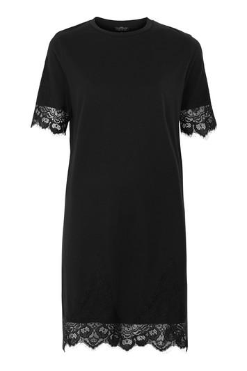 Topshop Petite Lace Petal Shift Dress