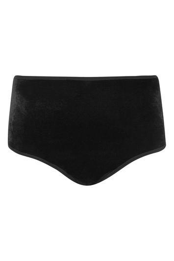 Topshop *high Waist Velvet Knickers By Y.a.s