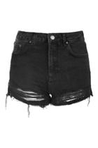 Topshop Moto Mesh Ripped Mom Short