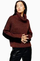 Topshop Roll Neck Jumper With Wool
