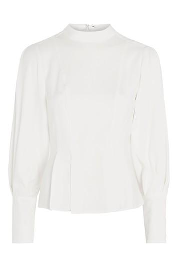 Topshop Long Sleeve Tucked Waist Top
