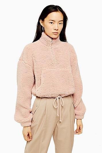 Topshop Kangaroo Pocket Borg Top
