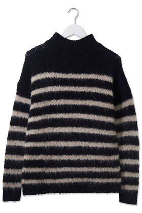 Topshop Stripe Fluffy Knit Jumper By Boutique