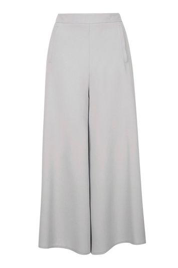 Topshop Petite Crepe Wide Leg Trouser