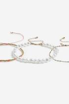 Topshop *pearl And Bead Anklet