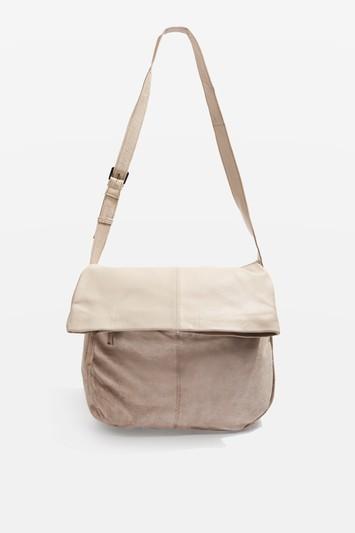 Topshop Sam Suede Leather Flap Shoulder Bag