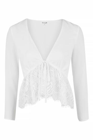 Topshop *waiting All Night Ivory Blouse By Wyldr