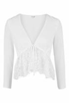 Topshop *waiting All Night Ivory Blouse By Wyldr