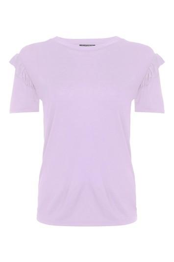 Topshop Tall Frill Sleeve T-shirt