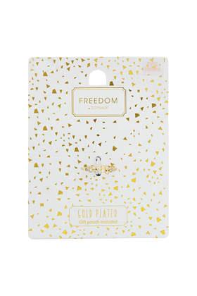 Topshop Gold Plated Cubic Zirconia Ring