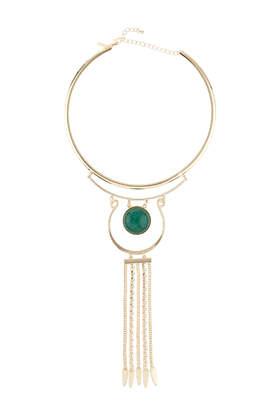 Topshop Semi Precious Arrow Tassel Necklace