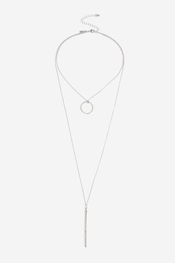 Topshop Rhinestone Circle Layered Necklace