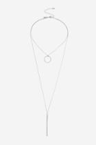 Topshop Rhinestone Circle Layered Necklace