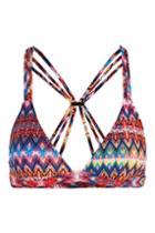 Topshop Bright Aztec Triangle Bikini Top