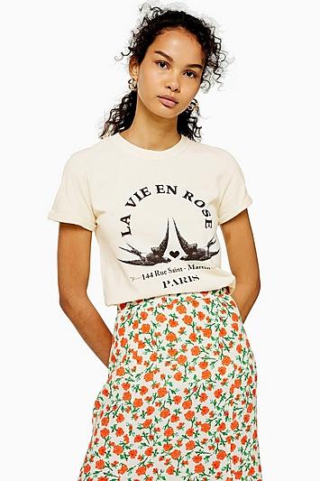 Topshop Tall La Vie En Rose T-shirt