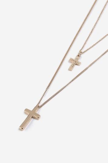 Topshop Two Row Cross Necklace
