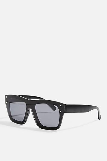 Topshop Rimless Visor Sunglasses