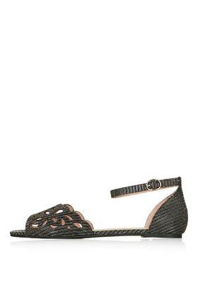 Topshop Hoop Glitter Laser Cut Shoes