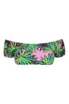 Topshop Palm Print Bardot Bikini Top By Kendall + Kylie At Topshop