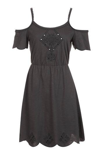 Topshop Cutwork Cold Shoulder Sundress