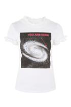 Topshop 'you Are Here' Slogan Lace T-shirt By Tee & Cake